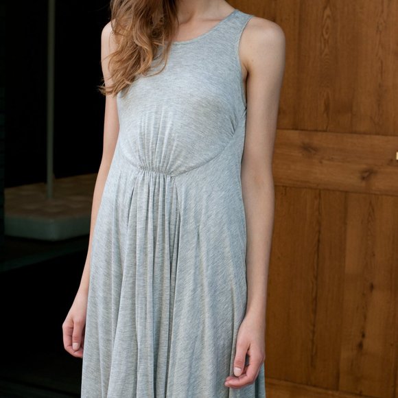 NWT CUT25 BY YIGAL AZROUEL Grey Asymmetrical Drape Sleeveless Dress Size L $295 - Picture 14 of 15